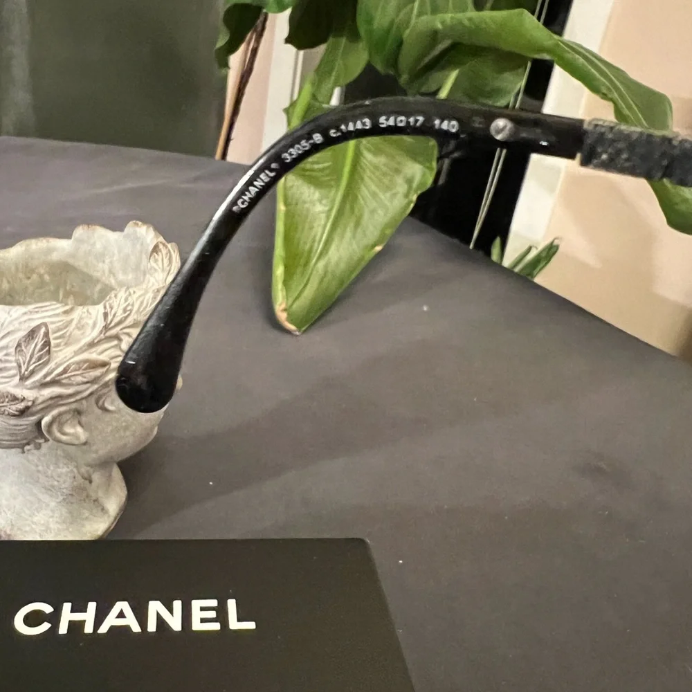 Chanel Women's Swarovski Jeweled Eyeglasses 3305 B c.1443 54mm Sparkle Black GUC
